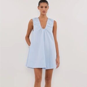 DISSH Gabby Cornflower Oversized Cotton Mini Dress